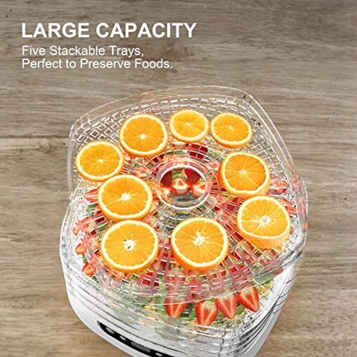MLITER Electric Food Dehydrator Machine 5-tier Food Preserver