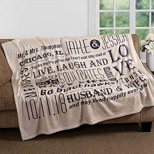 Minky blanket embroidered blanket personalized blanket