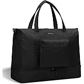 GAYUAPEIA Women's Weekender bag Travel Duffel Bag with Shoe Compartment 21-inch Airline-Approved Carry-On, 2-Piece Overnight Bag Set Personal Item Luggage
