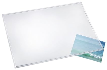 Läufer 43740 Durella transparent matt, durchsichtige Schreibtischunterlage 50x70 cm, transparente Schreibunterlage für hohen 