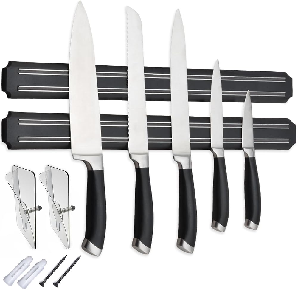 Tysonir Magnetic Knife Holder 15 Inch Wall Strip No Drill Eco-Friendly Plastic