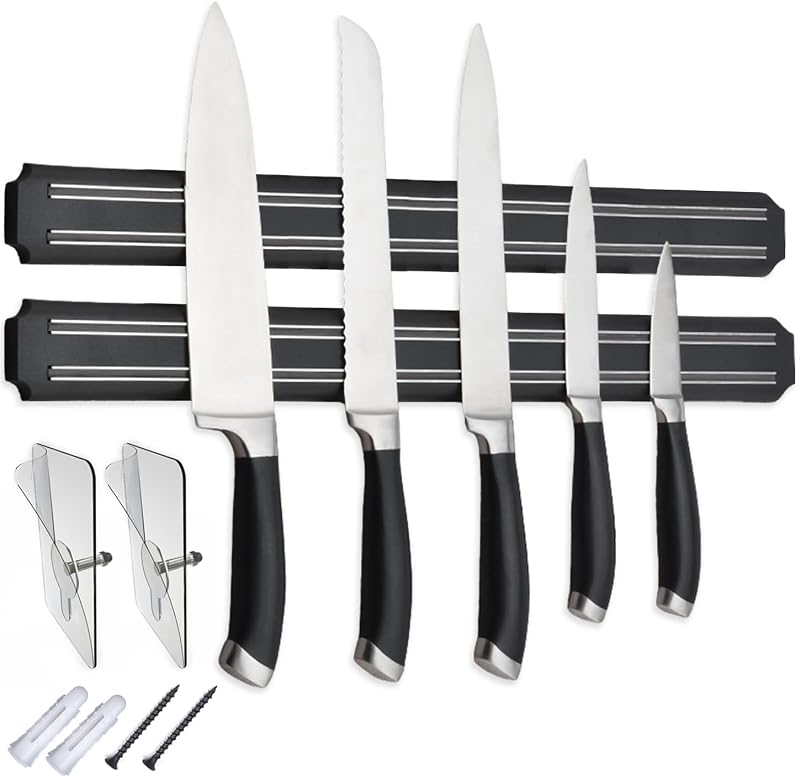 Tysonir Magnetic Knife Holder 15 Inch Wall Strip No Drill Eco-Friendly Plastic