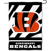Cincinnati Bengals White Stripes Garden Flag Double Sided Banner