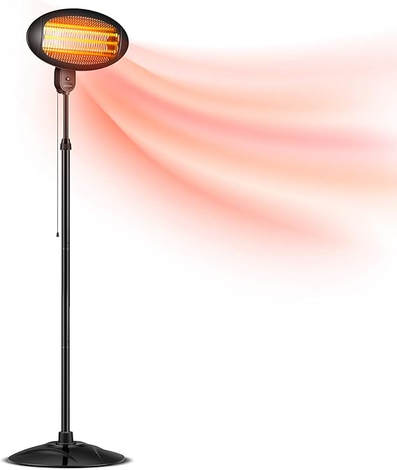 Calentador Eléctrico Del Calentador De Patio-1500W Al Aire Libre