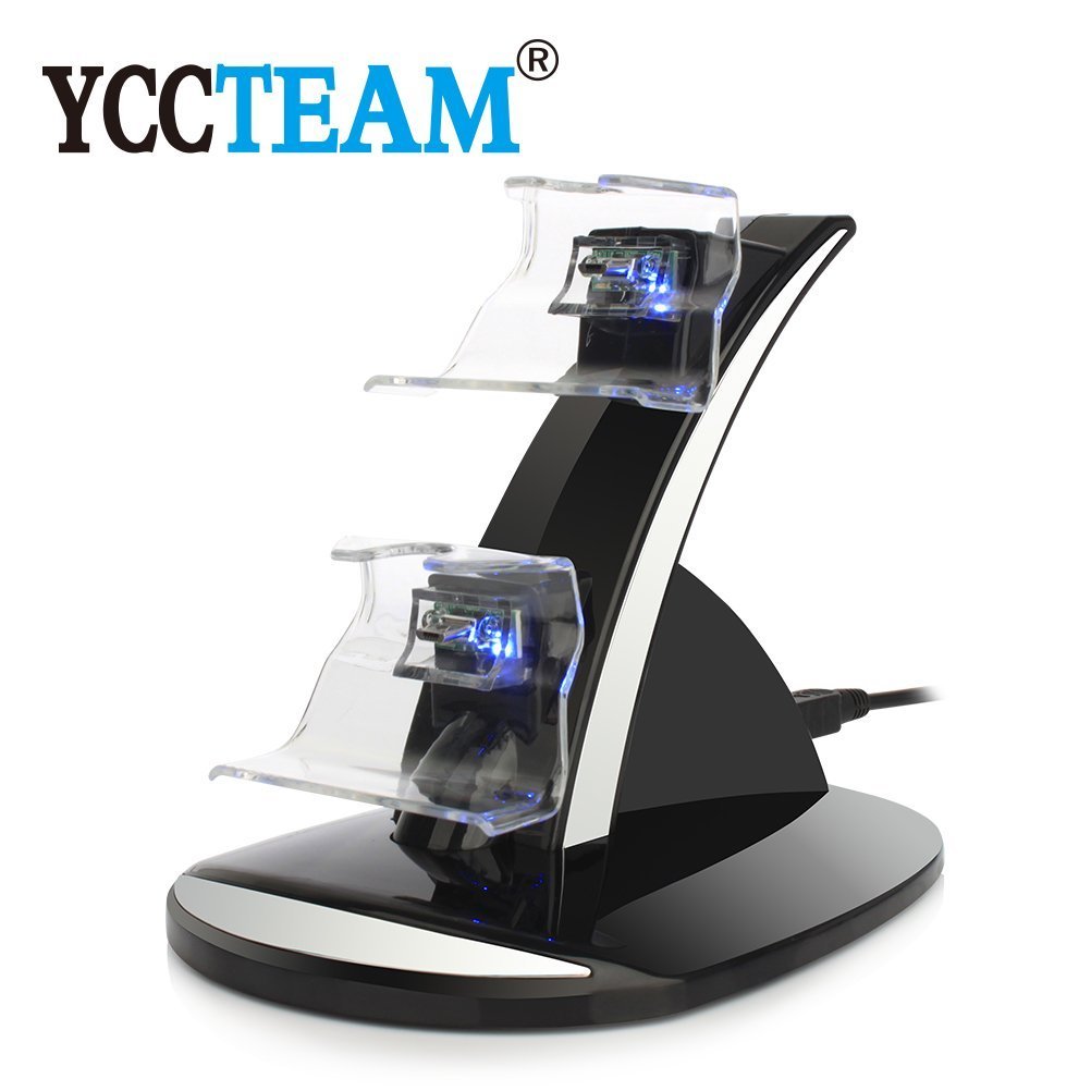 Xbox One / One S Charging Station, YCCTEAM® LED USB Dual Game Controller Charger Docking Station Charger for Xbox One, Xbox One S, Black