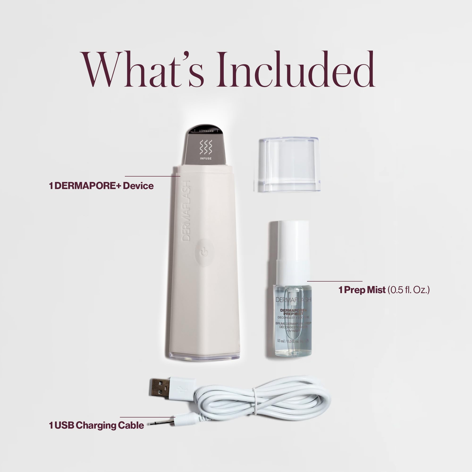 Dermaflash Dermapore+ Ultrasonic 2-in-1 Pore Extractor and Serum Infuser