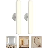 cambk Set of 2 Vanity Makeup Lights for Mirror | Stick On Rechargeable Wireless Light Bar for Bathroom with 3 CCT&amp;Dimmable, Cordless Battery Operated Touch Control Lighting