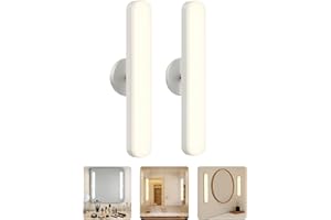 cambk Set of 2 Wireless Vanity Makeup Lights for Mirror, Rechargeable LED Stick On Light Bar for Bathroom Mirror with 3 CCT&Adjustable Brightness, Long Battery Life Cordless Light for Vanity Desk