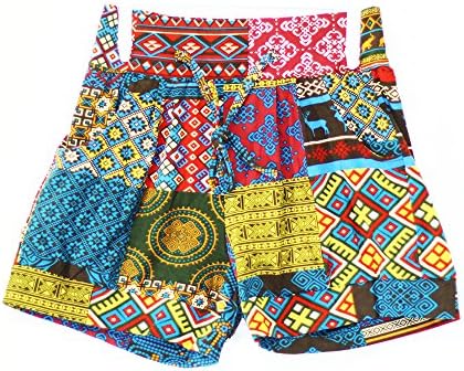 Glass House Apparel Women's Summer Casual High Waist Beach Shorts (Small/Medium, Tropic)