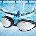 Aegend Swim Goggles, Streamlined Design Swimming Goggles No Leaking Anti Fog Premium UV Protection 180 Degree Vision and Soft Silicone Nose Bride, Pool Goggles for Adult Men Women
