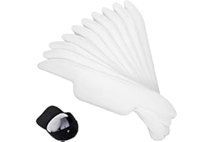 ERETOW 30Pcs Hat Sweat Liner for Baseball Cap, Absorbent Sweat Pads for Hats, Golf Hat Sweat Band Protector for Men & Women (White)