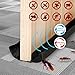 VERGILIUS Under Door Draft Stopper,Improved Adjustable Double Draft Noise Blocker Sweep for Sound Dust Proof (Black)