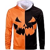 Funny World Men's Holiday Sweatshirt Graphic Halloween Hoodies Christmas Pullover