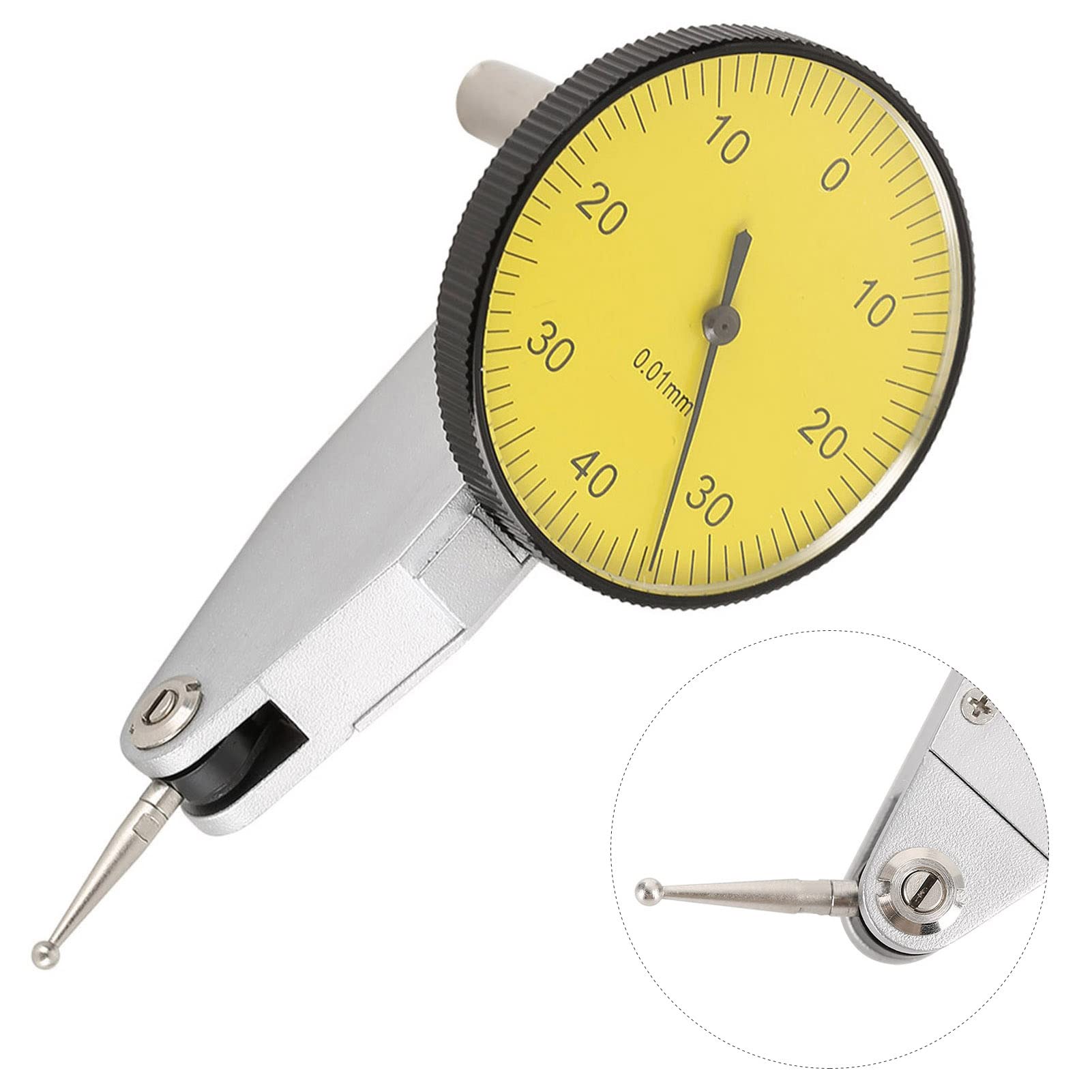 Dial Test Indicator Precision 0.01mm Lever Dial Test Indicator Meter Tool Kit Gage with Grey Case Dial Indicator