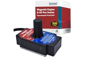 Zerostart 3400021 Magnetic Engine Block Heater Thermostat Protected | 300 Watt Magnet Heater for Oil Pans, Transmissions, and Engines | 6 Foot Cord, 120 Volts, CSA Certified