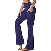 BUBBLELIME 29"/31"/33"/35"/37" High Waist Yoga Pants Tummy Control for Womens Bootcut Workout Flared Basic/Out Pockets