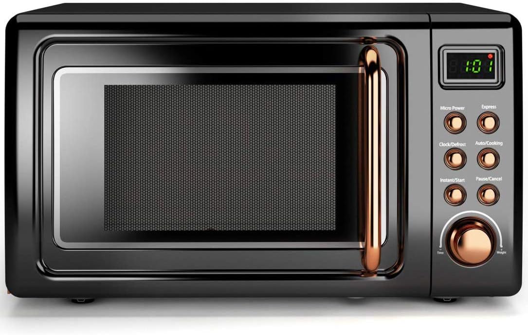 Amazon Com Costway Retro Countertop Microwave Oven 0 7cu Ft 700