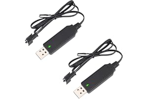 BTFO 2pcs Battery Charger for Bubble Machine Gun, 3.7V SM-2P USB Cable with Indicator Light Compatible with Bubble Bazooka Machine Gun and Bunch O Bubbles