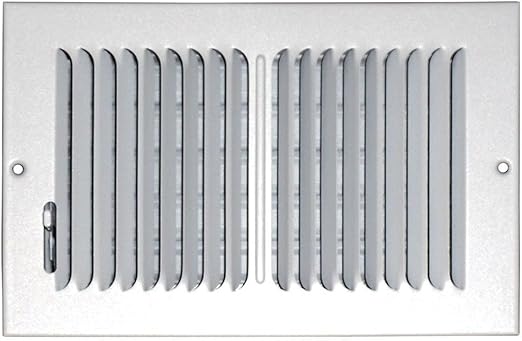 Speedi Grille Sg 610 Cw2 6 Inch By 10 Inch White Ceiling Sidewall Vent Register With 2 Way Deflection