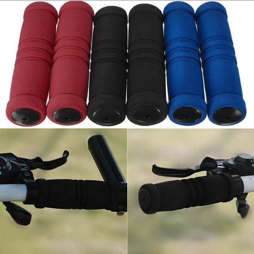 light blue bike grips