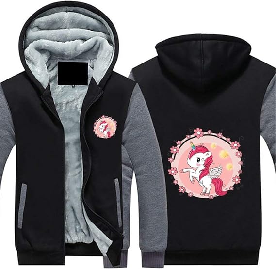 Amazon ユニコーン メンズ パーカー スウェットパーカー 長袖 フード付き プルオーバー トレーニン プリント シンプル カジュアル おしゃれ 男性 裏起毛 厚手 冬秋春 暖かい 防寒 トレーナー パーカー 通販