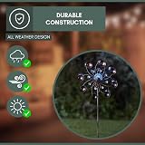 Garden Mile Venti Solar Powered Wind Spinner Ground Stake Garden Ornament view 5