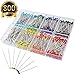 SUBANG 1200 Pieces Sewing Pins 38mm Multicolor Pearlized Head Pins for Dressmaking Jewelry Components Flower Decoration with Transparent Cases, 8 Colors