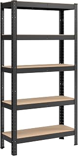 SONGMICS 5-Tier Steel Shelving Unit 650 kg Load 30 x 75 x 150 cm Blue GLR30Q