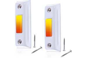 RANERVZ 2Pcs Doorbell Push Button, White Heavy Duty Metal Door Bell Wired Button LED Lighted Wall Mounted Door Bell Push Buttons