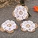 Pangda 15 Packs Handmade Burlap Lace Flowers Burlap Rose with Pearl for DIY Craft Making and Wedding Decorations