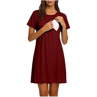 knee length dresses for ladies Red Turtle Neck Ribbed Mini Maternity Dress S main image 1