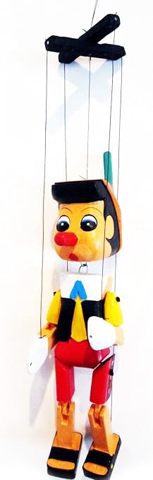 Marionetta In Legno Con Fili Per Presepe O Teatrino – Altezza 25 Cm, Artigianale Per Adulti – Varia Colore E Posizione