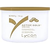 Lycon Active Gold Strip Wax for Hair Removal at Home, Soft Wax for Gentle Use Over Larger Areas, Professional-Grade Soothing Formula, Suitable for Sensitive Skin, 400ml