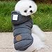 SELMAI Fleece Dog Hoodie Winter Coat for Small Boy Dog Cat Puppy Cotton Hooded Jacket Chihuahua Clothes Grey S