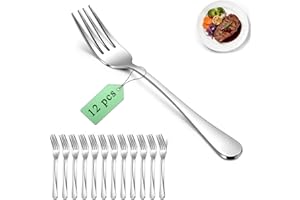 Berglander Dinner Forks Set 12pcs 18.5cm, Stainless Steel Table Fork, Dessert Salad Forks, Flatware Silverware Fork for Resta