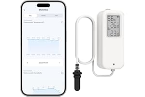 DAYTECH WiFi Fridge Thermometer Digital Remote Freezer Thermometer Alarm with App and Email Alerts, Wireless Temperature Moni