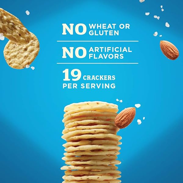 BLUE DIAMOND ALMONDS NUT-THINS GLUTEN FREE CRACKER CRISPS, HINT OF SEA SALT, FAMILY SIZE, SEA SALT, 7.7 OZ (PACK OF 1)