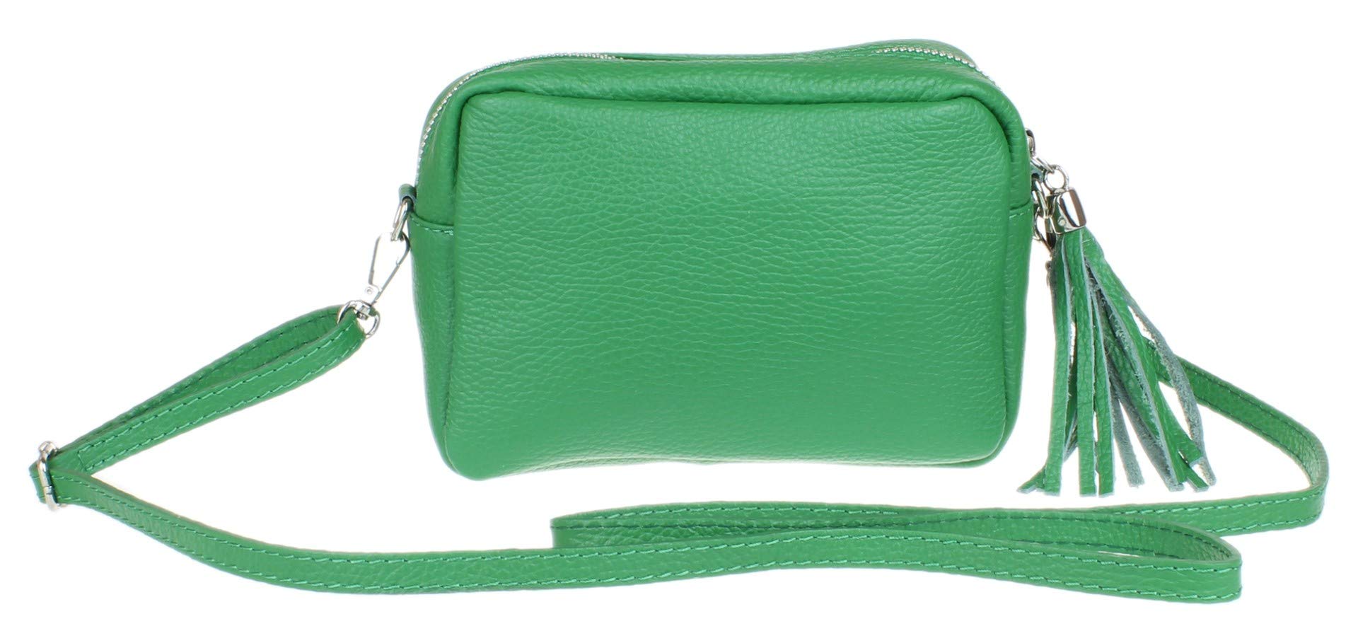 Girly Handbags Womens Genuine Italian Leather Sosft Crossbody Bag Adjustable Strap Over the Shoulder(Fruitty Green)