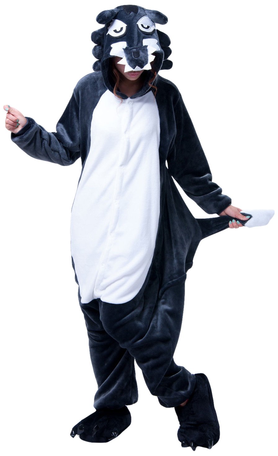 Everglamour Bodysuit Onesie/Body Suit, Grey and White, X-Large