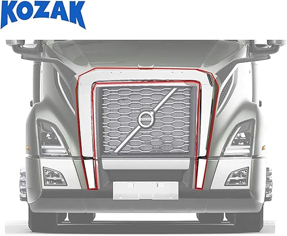 Longroadaccess Volvo Vnl 18 Semi Truck Front Grille Surround Bug Shield Deflector For Volvo Vn Vnl 18 And Newer 760 860 Volvo Truck Bug Deflector Volvo Truck Accessories Automotive Amazon Com