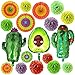 JOYIN 19 Packs Fiesta Party Decorations, Cinco De Mayo Fiesta Foil Balloons with Cactus & Avocado Balloons Hanging Paper Fans, Mexican Banner Tissue Pom Paper Flowers for Taco Birthday Party
