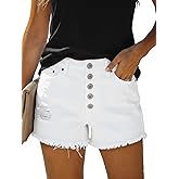 ZOLUCKY Jean Shorts Womens Summer High Waisted Denim Stretchy Ripped with Pockets