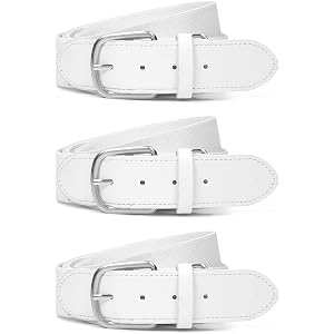 ZenNex 3 Pcs Adult and Youth Baseball Belts Softball Belts Youth-Adjustable Elastic Uniform Belts for Team Sports, Practice