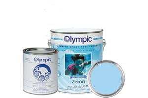 KELLEY TECHNICAL COATINGS Olympic Pool Paint - Zeron - Blue Mist - 1 Gallon - two-part epoxy swimming pool paint - one-coat for plaster, fiberglass, steel and aluminum pools.