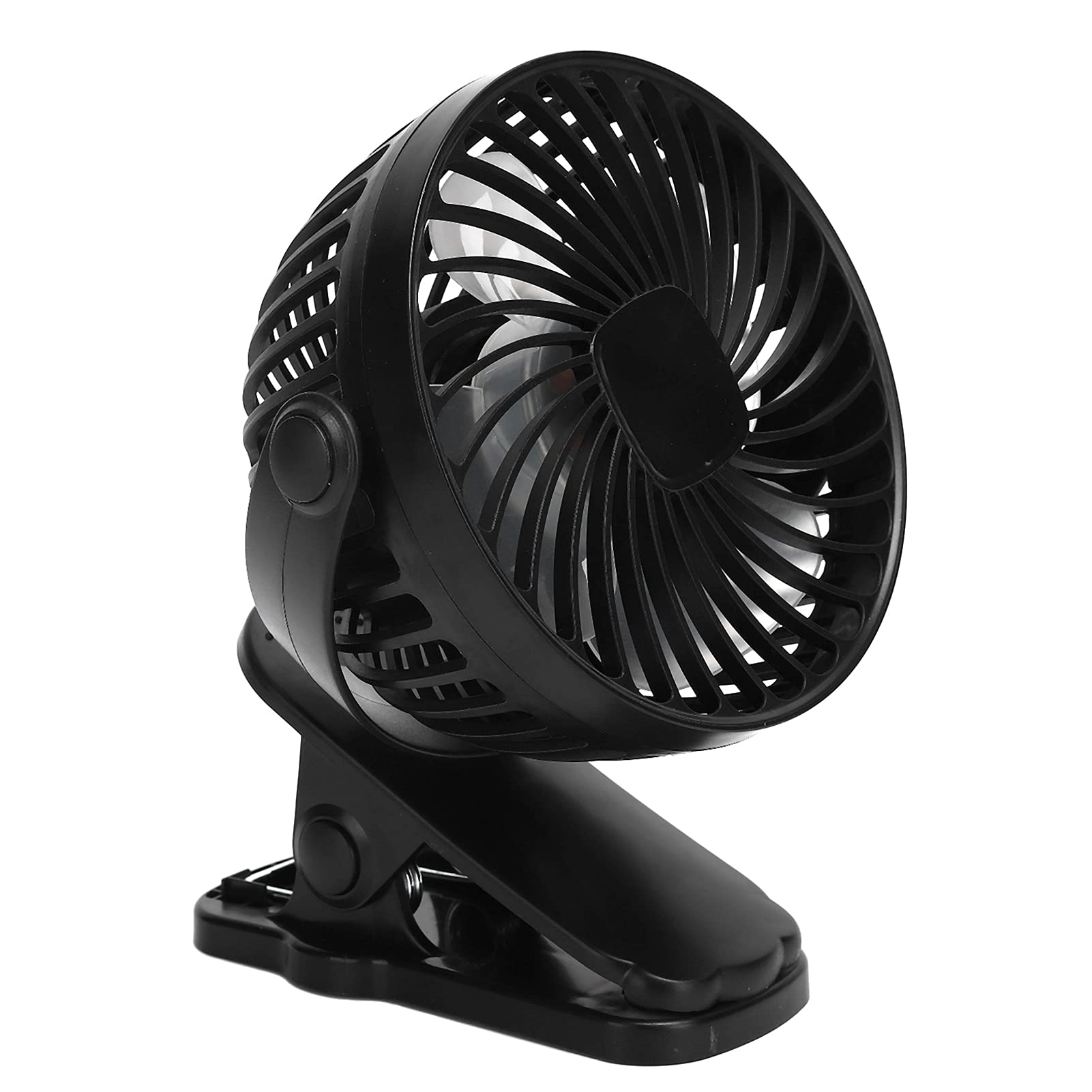 Mini Desk Fan, USB Rechargeable Fans, Cooling Portable Small Desktop Fan Personal Fan Low Noise Electric Clip Fan, for Home Office Car Outdoor Travel (Black)