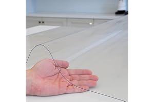 Byson Clear Dining Table Protector – PVC Table Cover Protector for Dining Room Table, Waterproof Vinyl Plastic Cover – Transp