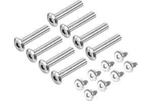 YOKIVE 8 Pcs Inline Skate Axle Screw Replacement, Shaft Hex Socket Screw, Great for Skates Roller (Silver, M5 x 0.8)