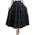 Women's Bohemian Maxi Skirt – Cotton Tiered Ruffle Peasant Skirt, Elastic Waist, One Size (XS-L) - View #3
