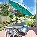 Abba Patio 9ft Patio Umbrella Outdoor Market Table Umbrella with Push Button Tilt and Crank for Garden, Lawn, Deck, Backyard & Pool, 8 Sturdy Ribs, Turquoise