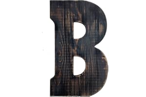 ABELOTS 14 Inch wood Letters for Wall Decor - Letter B for Hanging Fits for Living Room, Bathroom, Bedroom, and Home Decor, Rustic Farmhouse Lettering for Family Last Names,14” x 10” (Big B)